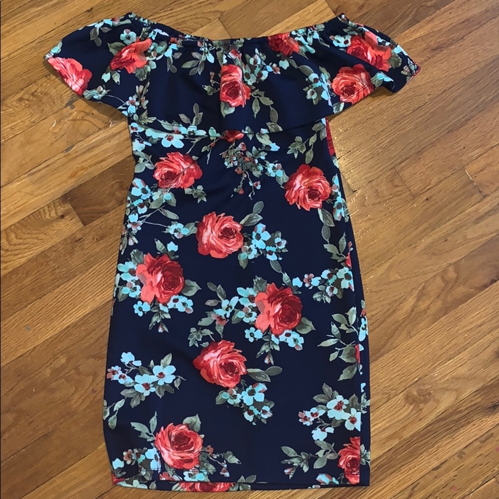 Off the shoulder floral dress